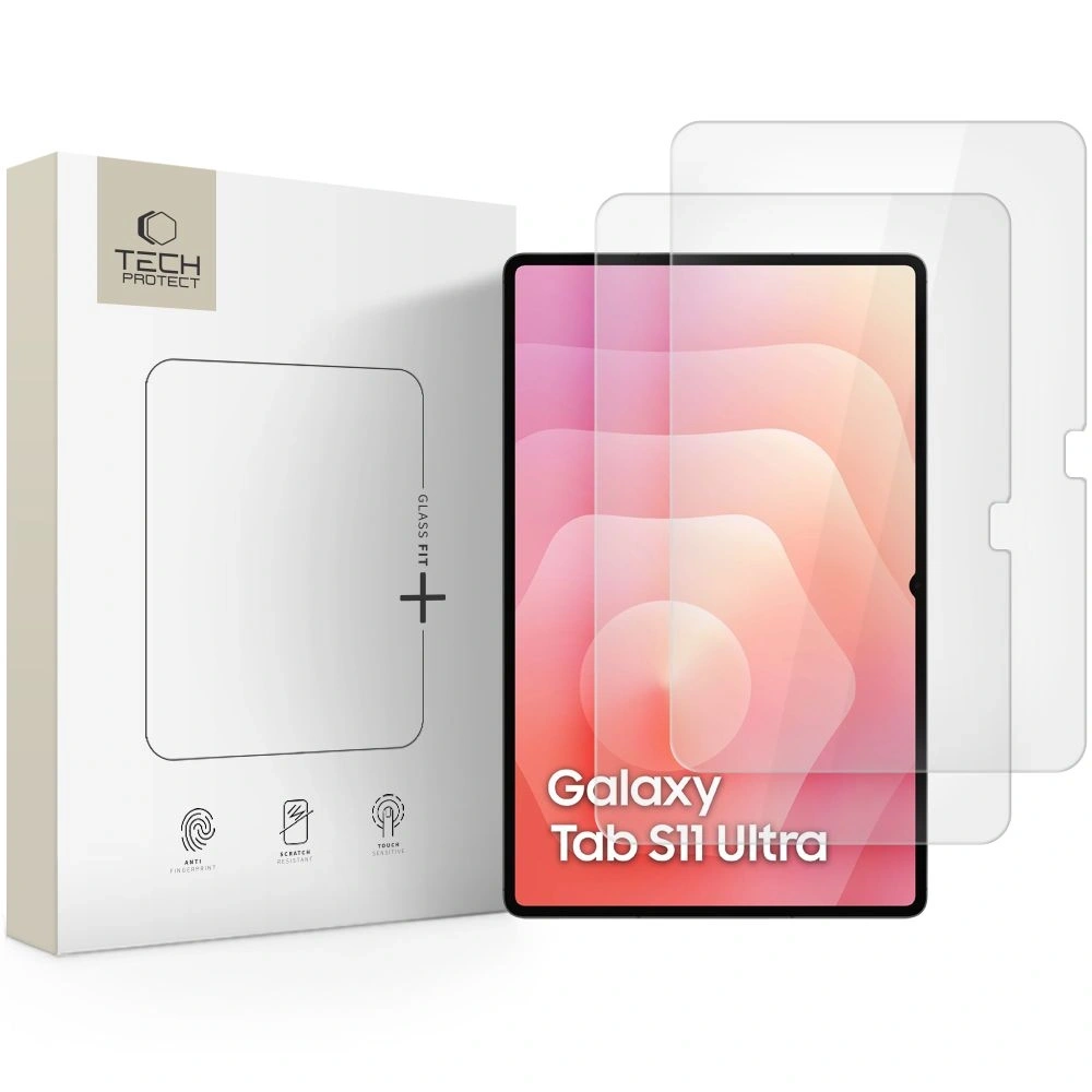 Szkło hartowane Tech-Protect Glass Fit+ do Samsung Galaxy Tab S8 Ultra / S9 Ultra / S10 Ultra / S11 Ultra 14.6 Clear [2 PACK]