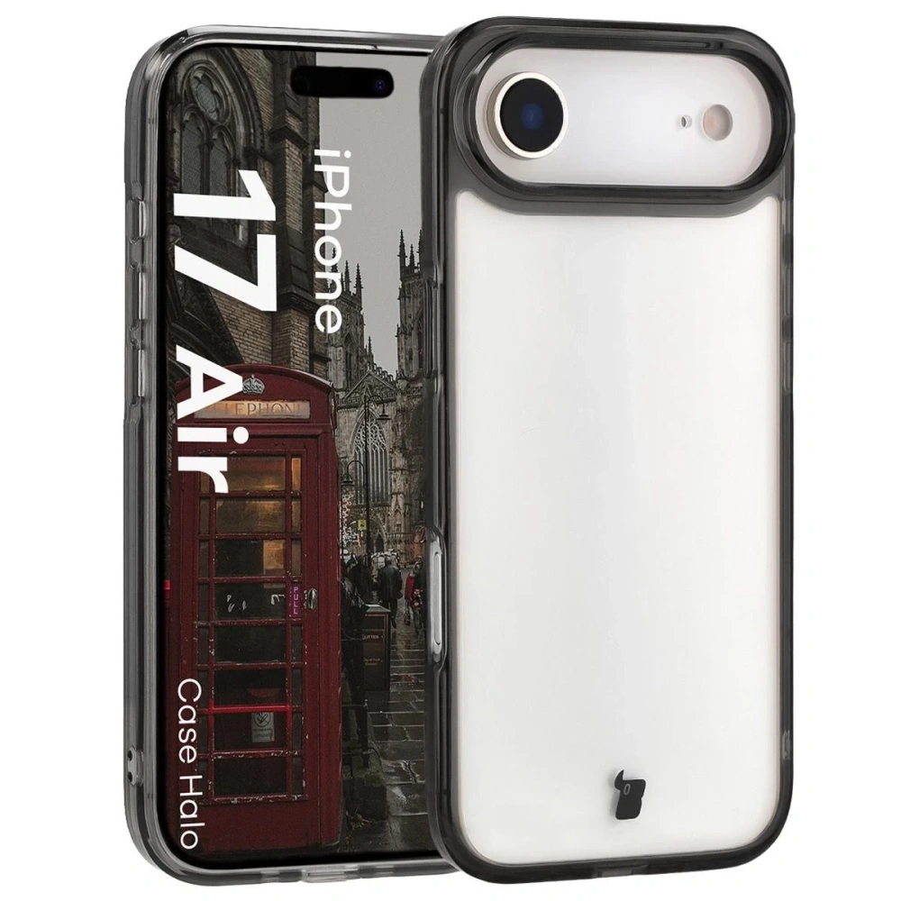 Etui Bizon Case Halo do Apple iPhone 17 Air przydymione-czarne