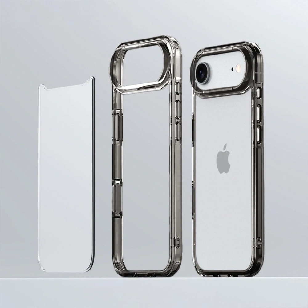Etui Bizon Case Halo do Apple iPhone 17 Air przydymione-czarne