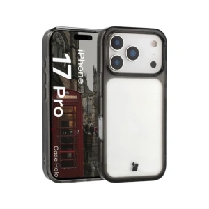 Etui Bizon Case Halo do Apple iPhone 17 Pro przydymione-czarne