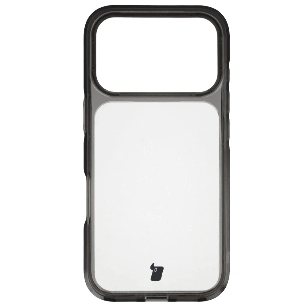 Etui Bizon Case Halo do Apple iPhone 17 Pro przydymione-czarne