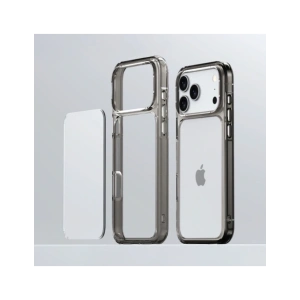 Etui Bizon Case Halo do Apple iPhone 17 Pro przydymione-czarne