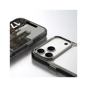 Etui Bizon Case Halo do Apple iPhone 17 Pro przydymione-czarne