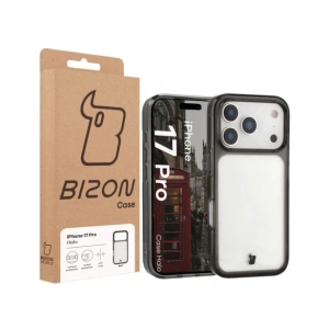 Etui Bizon Case Halo do Apple iPhone 17 Pro przydymione-czarne