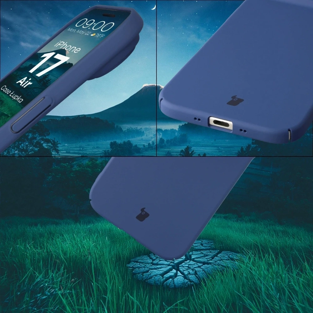 Etui Bizon Case Łupka do Apple iPhone 17 Air niebieskie
