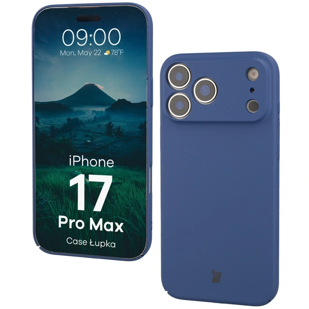 Etui Bizon Case Łupka do Apple iPhone 17 Pro Max niebieskie
