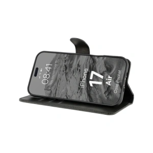Etui z klapką Bizon Case Pocket do Apple iPhone 17 Air czarne