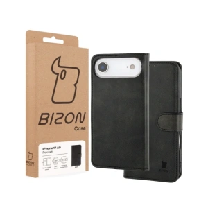 Etui z klapką Bizon Case Pocket do Apple iPhone 17 Air czarne