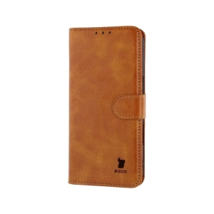 Etui z klapką Bizon Case Pocket do Apple iPhone 17 Air brązowe