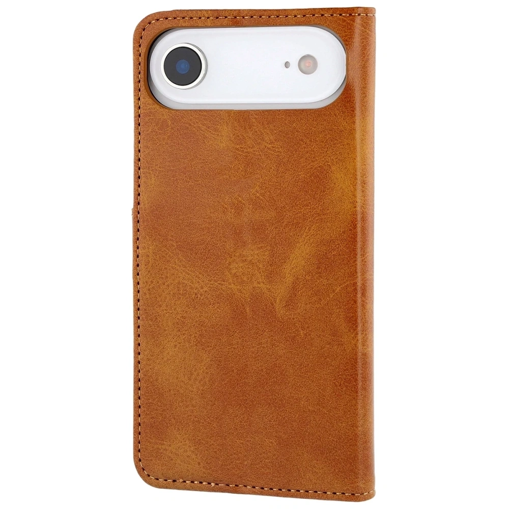 Etui z klapką Bizon Case Pocket do Apple iPhone 17 Air brązowe