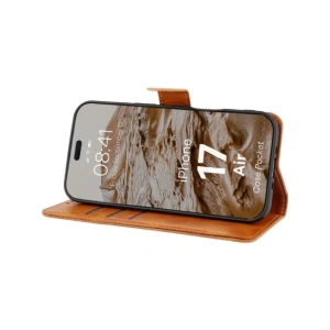 Etui z klapką Bizon Case Pocket do Apple iPhone 17 Air brązowe