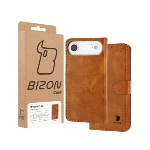 Etui z klapką Bizon Case Pocket do Apple iPhone 17 Air brązowe