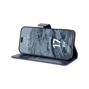 Etui z klapką Bizon Case Pocket do Apple iPhone 17 Air granatowe