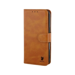 Etui z klapką Bizon Case Pocket do Apple iPhone 17 Pro brązowe