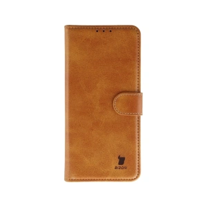 Etui z klapką Bizon Case Pocket do Motorola Moto G86 5G / G86 Power 5G brązowe