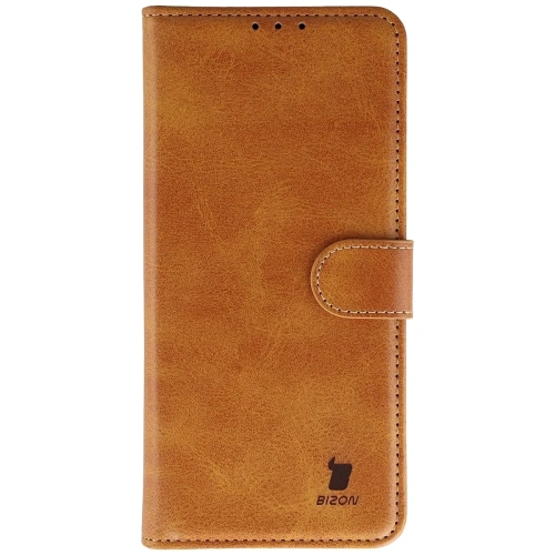 Etui z klapką Bizon Case Pocket do Motorola Moto G86 5G / G86 Power 5G brązowe