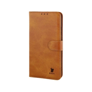 Etui z klapką Bizon Case Pocket do Motorola Moto G86 5G / G86 Power 5G brązowe