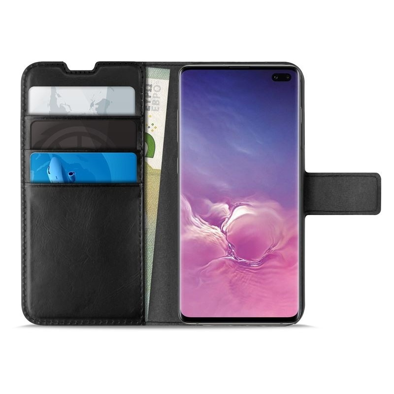 Hurtownia Puro - 8033830274084 - PUR020BLK - Etui PURO Booklet Wallet Case Samsung Galaxy S10+ Plus z kieszeniami na karty + stand up (czarny) - B2B homescreen
