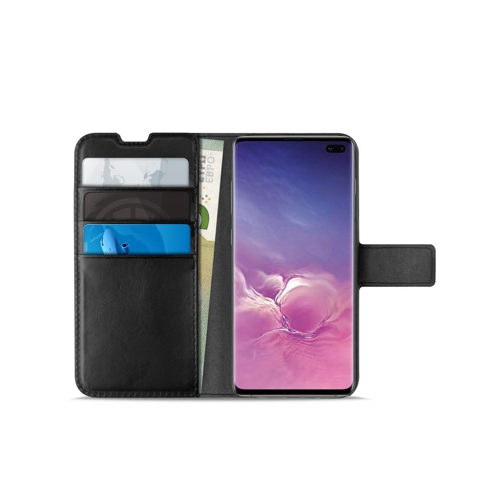 Hurtownia GSM - Etui PURO Booklet Wallet Case Samsung Galaxy S10+ Plus mit Kartenfächern + Standfunktion (schwarz) - PUR020BLK - {ean13} - Hurt