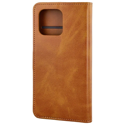 Etui z klapką Bizon Case Pocket do Motorola Moto G86 5G / G86 Power 5G brązowe