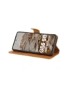 Etui z klapką Bizon Case Pocket do Motorola Moto G86 5G / G86 Power 5G brązowe