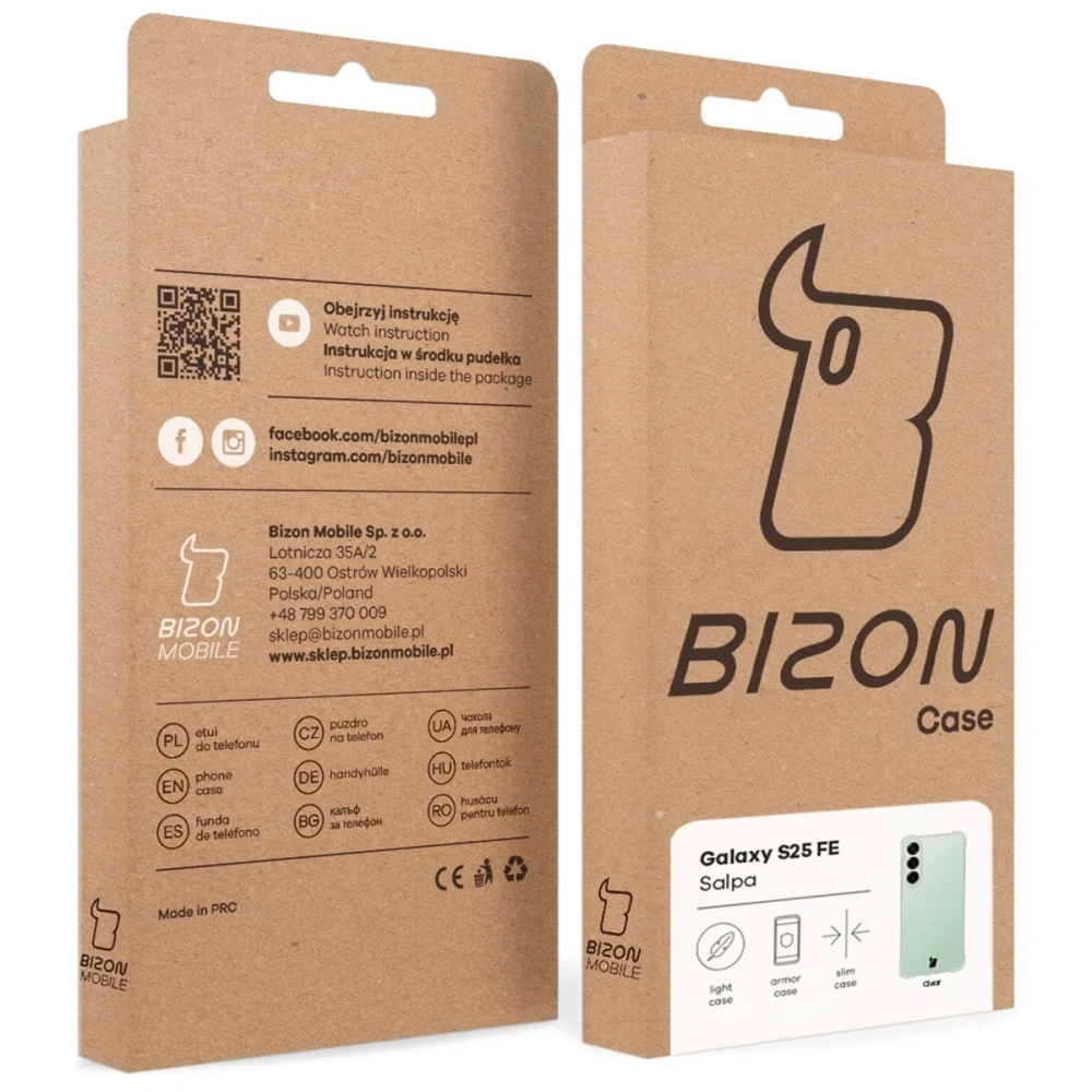 Elastyczne etui Bizon Case Salpa do Samsung Galaxy S25 FE przezroczyste