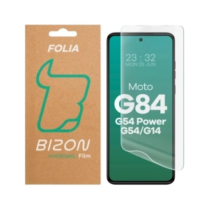 Folia hydrożelowa na ekran Bizon Glass Hydrogel Front do Motorola Moto G14 4G / G54 5G / G54 Power 5G / G84 5G