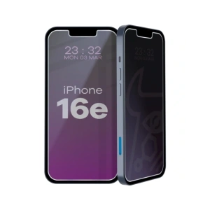 Prywatyzujące szkło hybrydowe Bizon Glass Mule Shadow do Apple iPhone 16e matowe