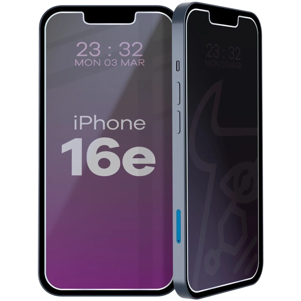 Prywatyzujące szkło hybrydowe Bizon Glass Mule Shadow do Apple iPhone 16e matowe