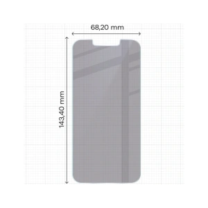 Prywatyzujące szkło hybrydowe Bizon Glass Mule Shadow do Apple iPhone 16e matowe