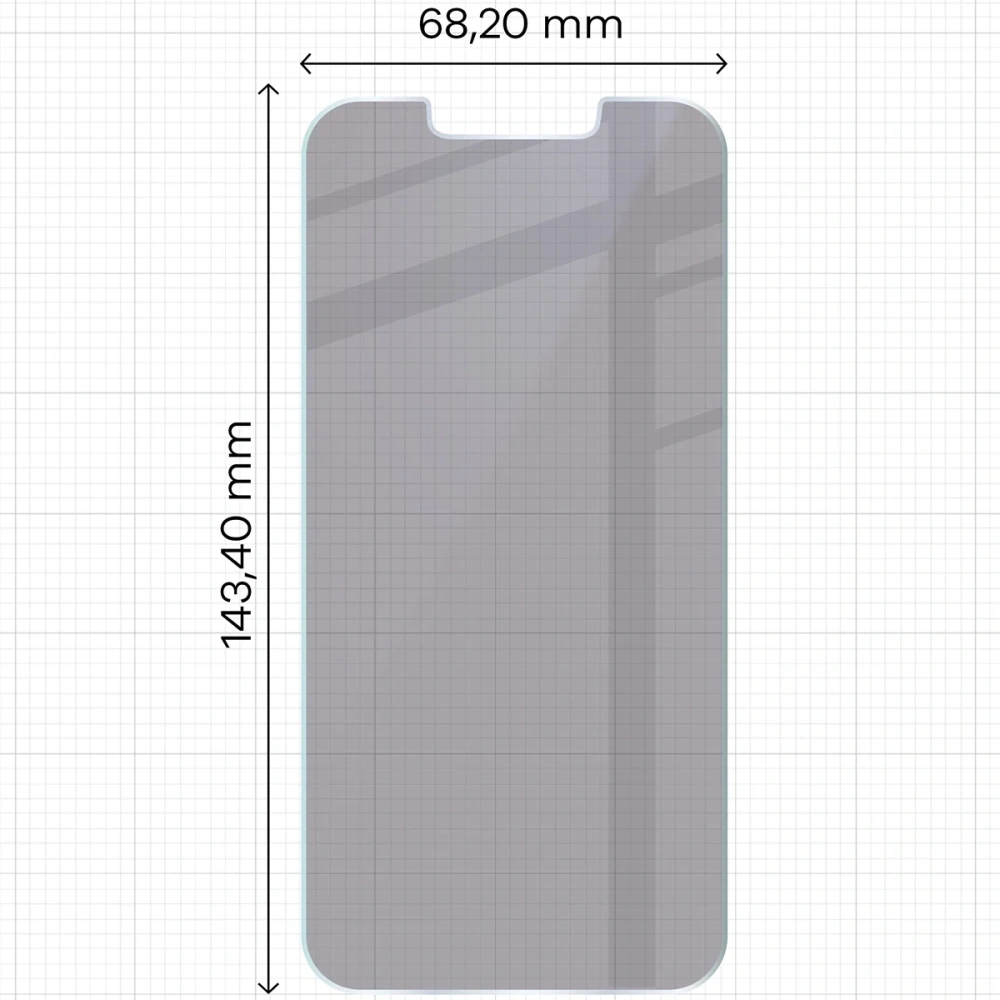 Prywatyzujące szkło hybrydowe Bizon Glass Mule Shadow do Apple iPhone 16e matowe