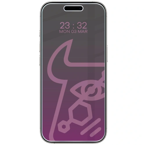 Prywatyzujące szkło hybrydowe Bizon Glass Mule Shadow do Apple iPhone 16 Pro matowe