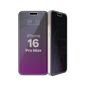 Prywatyzujące szkło hybrydowe Bizon Glass Mule Shadow do Apple iPhone 16 Pro Max matowe