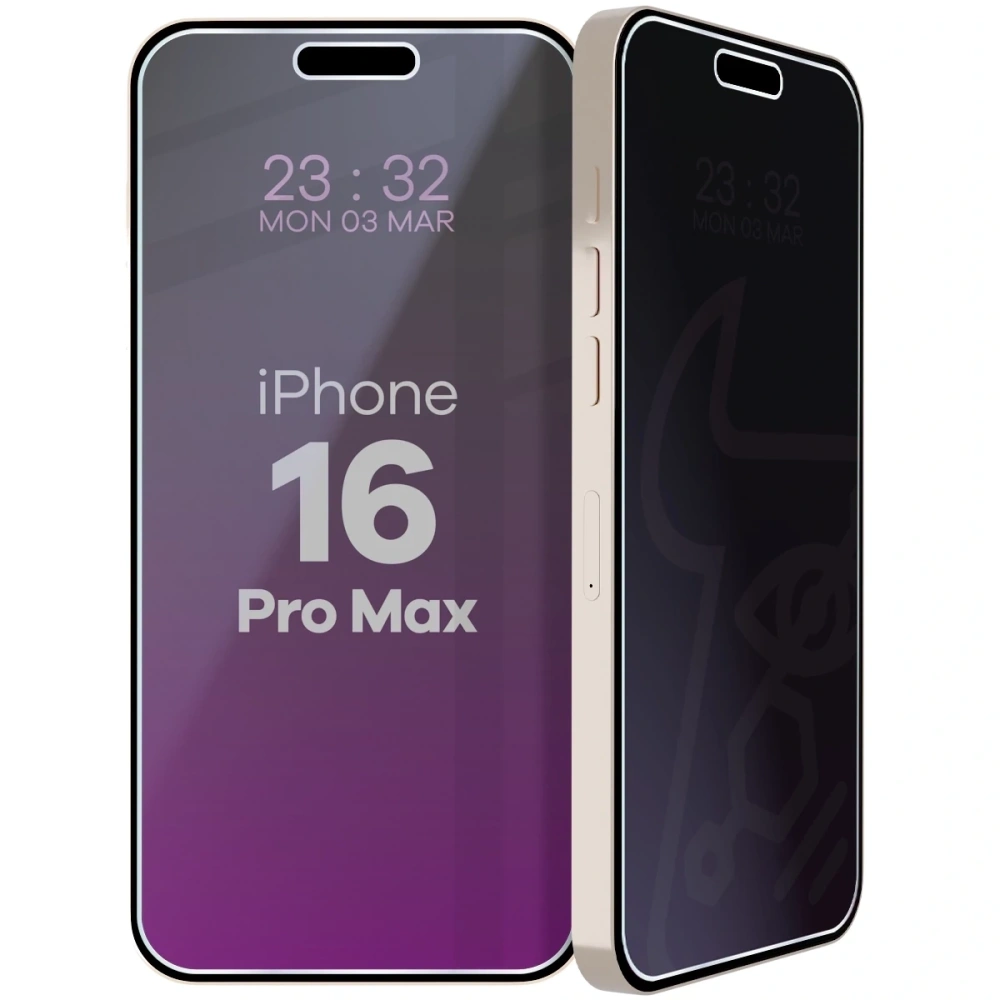 Prywatyzujące szkło hybrydowe Bizon Glass Mule Shadow do Apple iPhone 16 Pro Max matowe