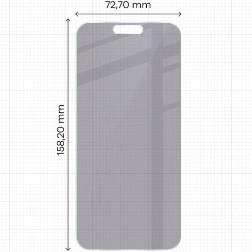 Prywatyzujące szkło hybrydowe Bizon Glass Mule Shadow do Apple iPhone 16 Pro Max matowe