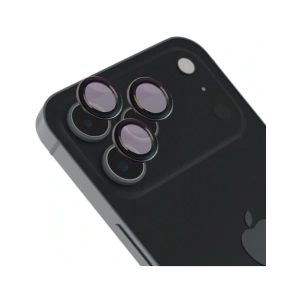 Szkło na aparat z aplikatorem Bizon Glass Snap Lens do Apple iPhone 17 Pro / 17 Pro Max czarna ramka