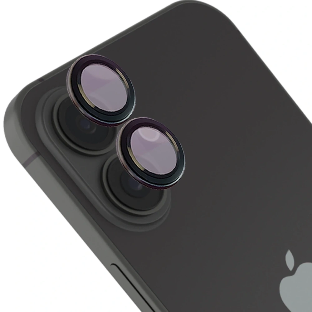 Szkło na aparat z aplikatorem Bizon Glass Snap Lens do Apple iPhone 17 czarna ramka