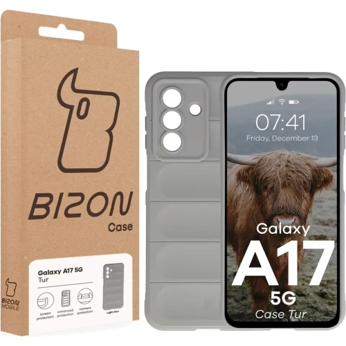 Pancerne etui Bizon Case Tur do Samsung Galaxy A17 5G jasnoszare