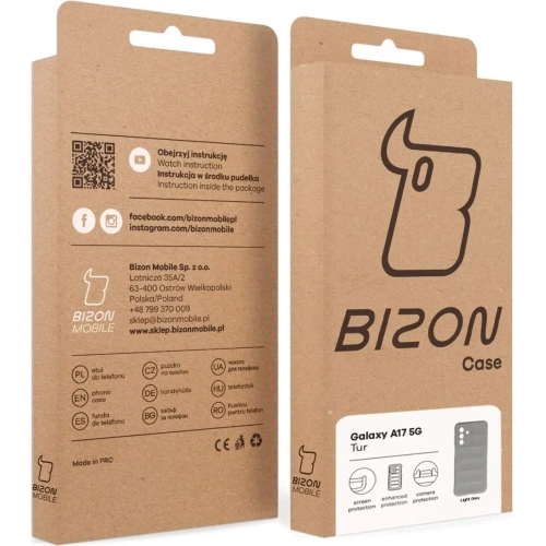 Pancerne etui Bizon Case Tur do Samsung Galaxy A17 5G jasnoszare