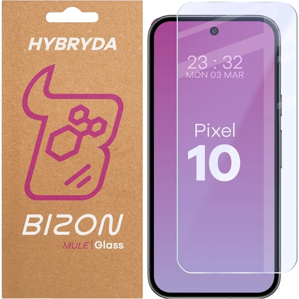 Elastyczne szkło hybrydowe Bizon Glass Mule do Google Pixel 10