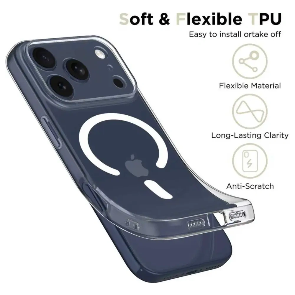 Etui Tech-Protect Flexair MagSafe do Apple iPhone 17 Pro Clear