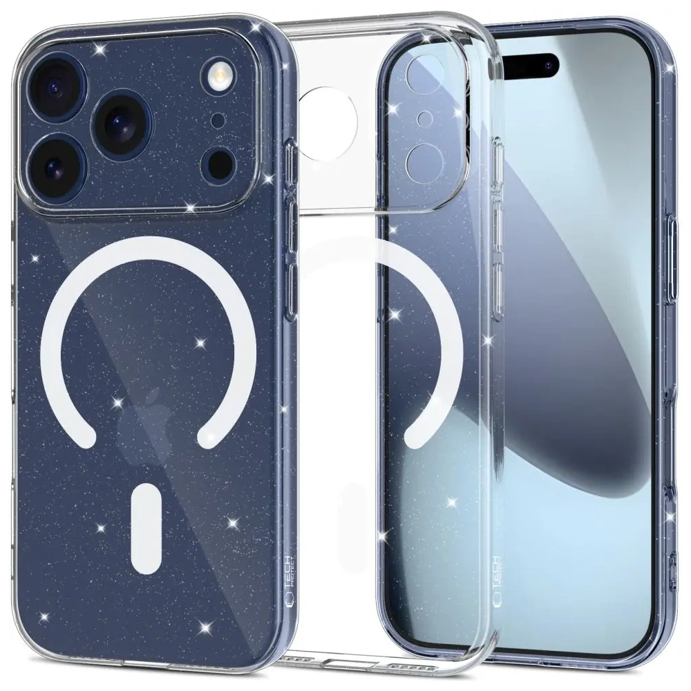 Etui Tech-Protect Flexair MagSafe do Apple iPhone 17 Pro Glitter
