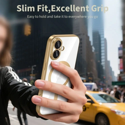 Etui Tech-Protect MagFlex MagSafe do Apple iPhone 17 Shiny Gold