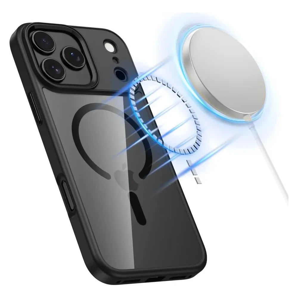 Etui Tech-Protect Magmat MagSafe do Apple iPhone 17 Pro Black/clear