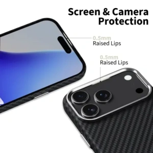 Etui Tech-Protect Ion Carbon MagSafe do Apple iPhone 17 Pro Max Black/silver