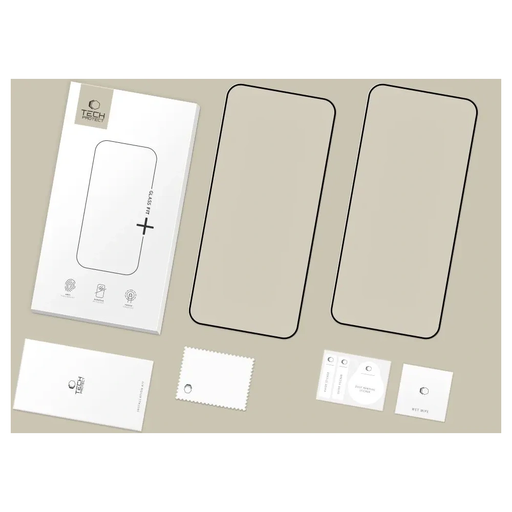 Szkło hartowane Tech-Protect Glass Fit+ do Xiaomi Redmi 15c / Poco C85 Black [2 PACK]