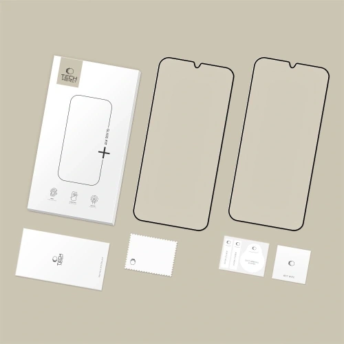 Szkło hartowane Tech-Protect Glass Fit+ do Xiaomi Poco M7 Black [2 PACK]