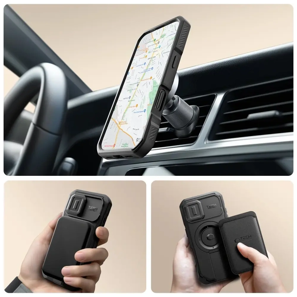 Etui Tech-Protect Kevlar MagSafe do Apple iPhone 17 Black