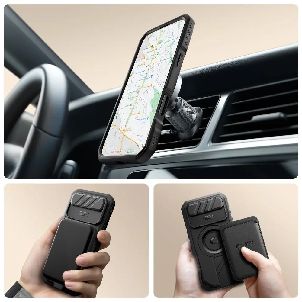 Etui Tech-Protect Kevlar MagSafe do Apple iPhone 17 Air Black
