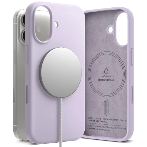 Etui Ringke Silicone Magnetic MagSafe do Apple iPhone 17 Light Purple